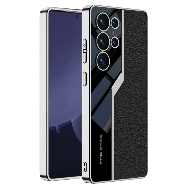 Samsung Galaxy S25 Ultra GKK Vertical Leather Pro Case with Shine Soft Shell Back Cover
