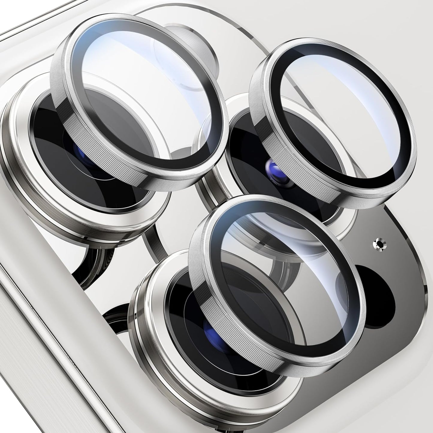 iPhone 15 Pro Camera Lens Protector Metal Frame with Glass