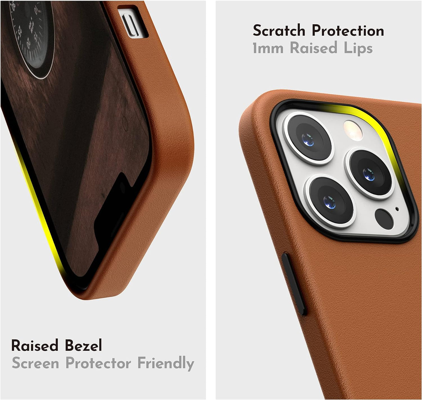 iPhone 15 Kzdoo Noble Classic Series Genuine Leather Case - Green