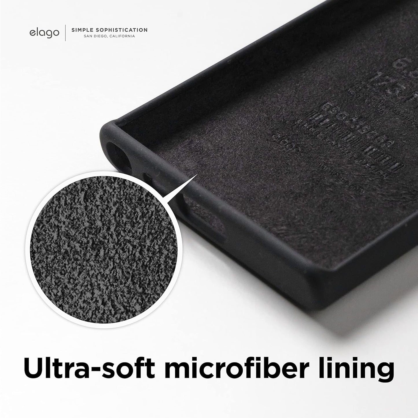 Samsung Galaxy S23 Ultra Liquid Silicon Case Inner Fabric - Black