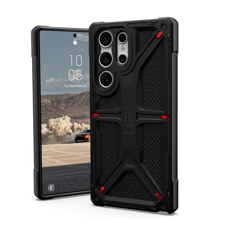 Samsung Galaxy S23 Ultra Monarch Rugged Heavy Duty Kevlar Protective Case - Black