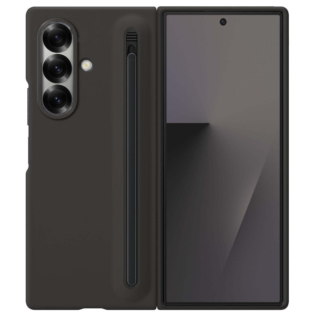Samsung Galaxy Z Fold 7 Slim Skin Feel S Pen Case with Stylus - Black