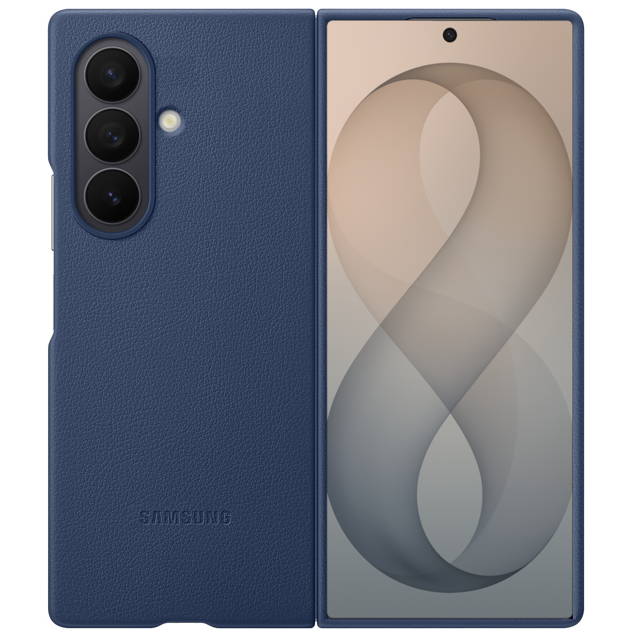 Samsung Galaxy Z Fold8 Ultra Leather Case – Kindsuit Slim Leather Back Cover - Blue