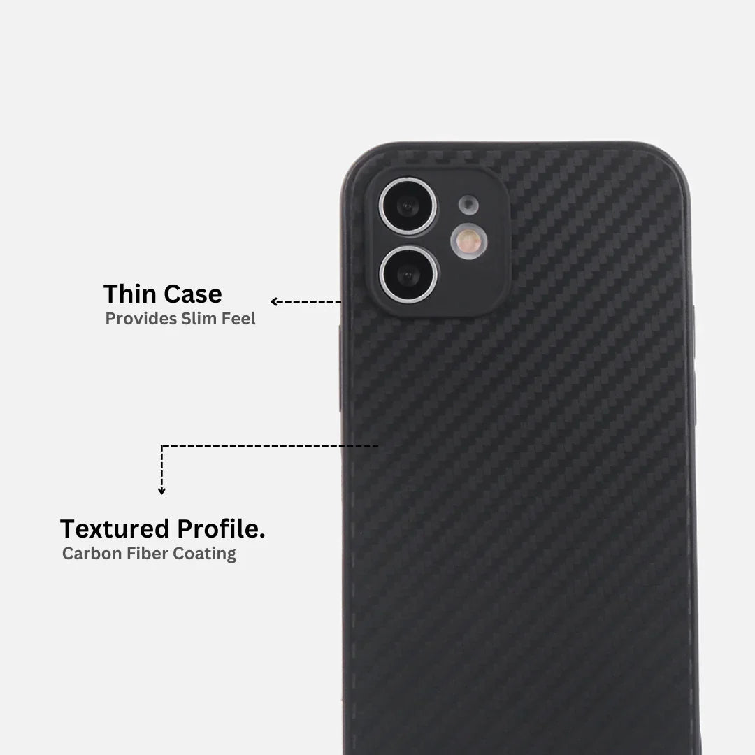 iPhone 12 Carbonfiber Transparent Hybrid Shockproof Case