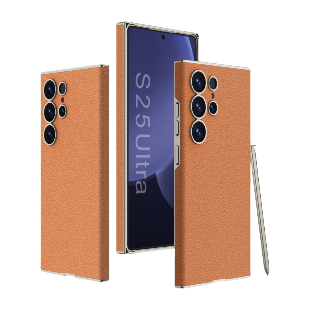 Samsung Galaxy S25 Ultra Durable Matt Leather Guard Case