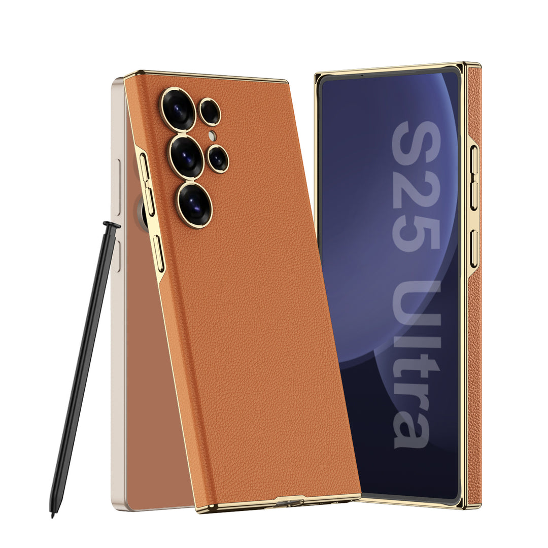 Samsung Galaxy S25 Ultra Chrome Edge Leather Case