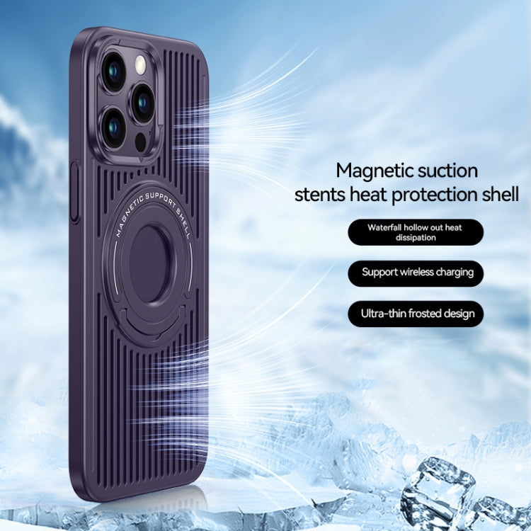 iPhone 15 Pro Hard Shell MagClap Cooling Case - Purple