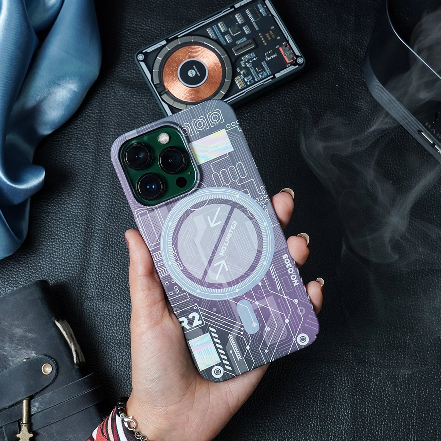 iPhone 14 Pro Max Luminous Radium Back Cover Case with Magsafe