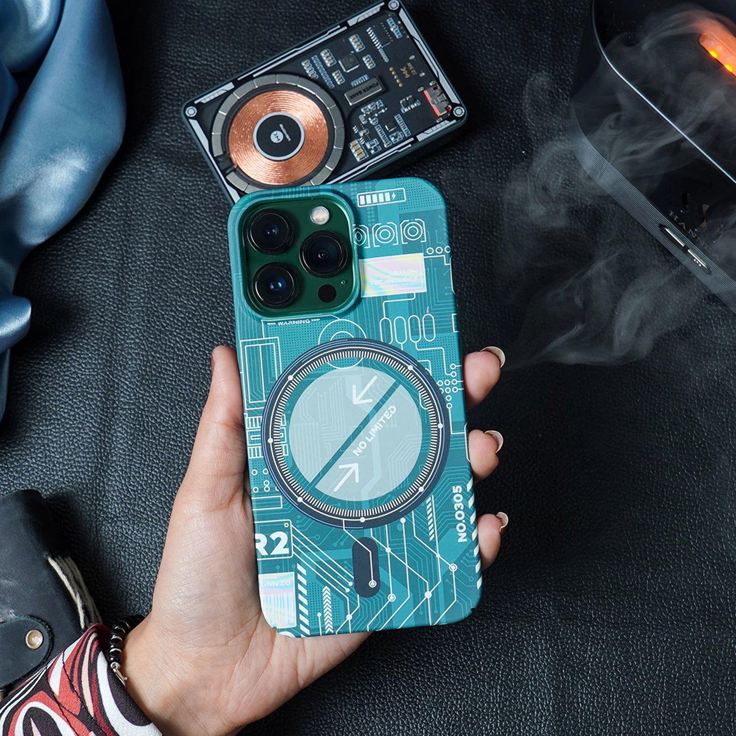 iPhone 14 Pro Max Luminous Radium Back Cover Case with Magsafe