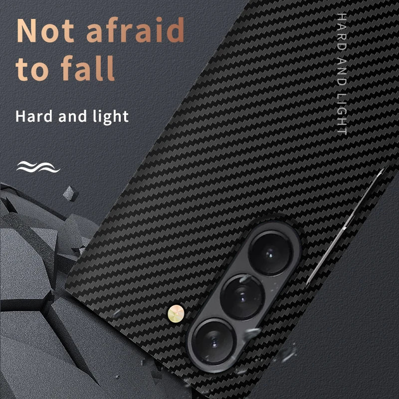Samsung Galaxy Z Fold 5 Dual Shade Carbon Fiber Shockproof Case - Red