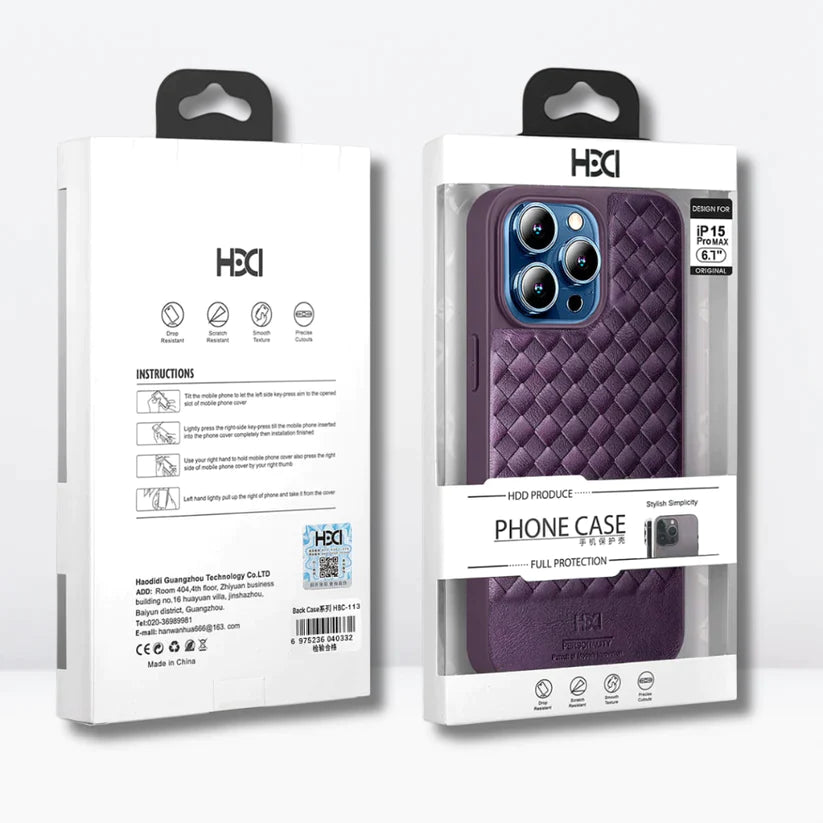 iPhone 15 Pro HBD Cross Leather Fine Texture Cases