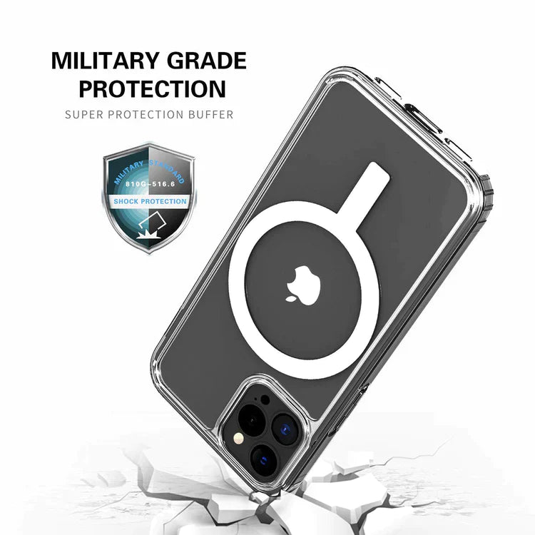 iPhone 13 Pro Ultra Hybrid Magnetic Protective Clear Case - Transparent