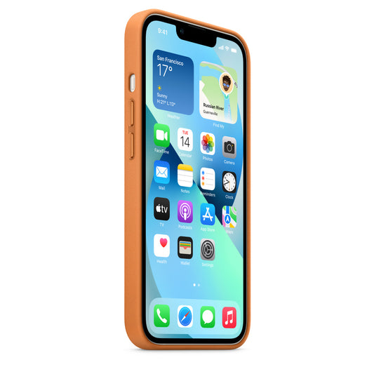 iPhone 13 Pro Leather Case Tan Brown – Premium Stylish Back Cover