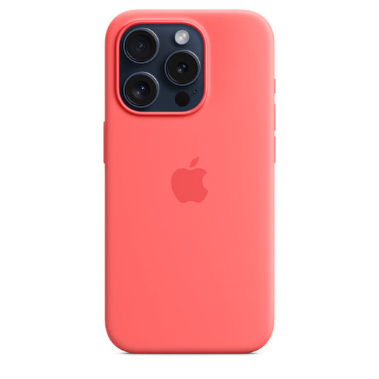 iPhone 15 Pro Silicon Case with Magsafe Case - Red