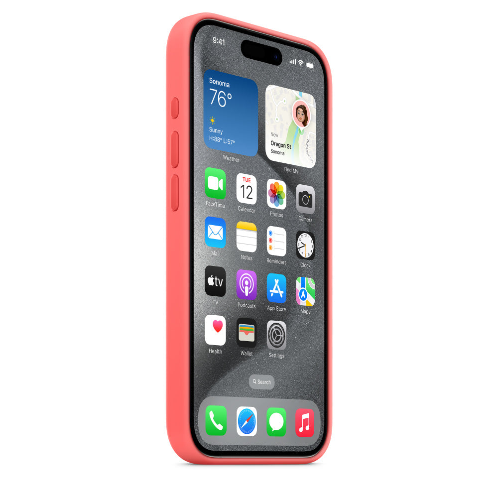 iPhone 15 Pro Max Silicon Case with Magsafe-Red