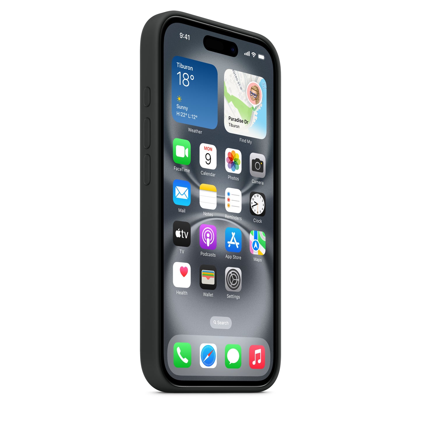 iPhone 16 Silicon Case with Magsafe - Black