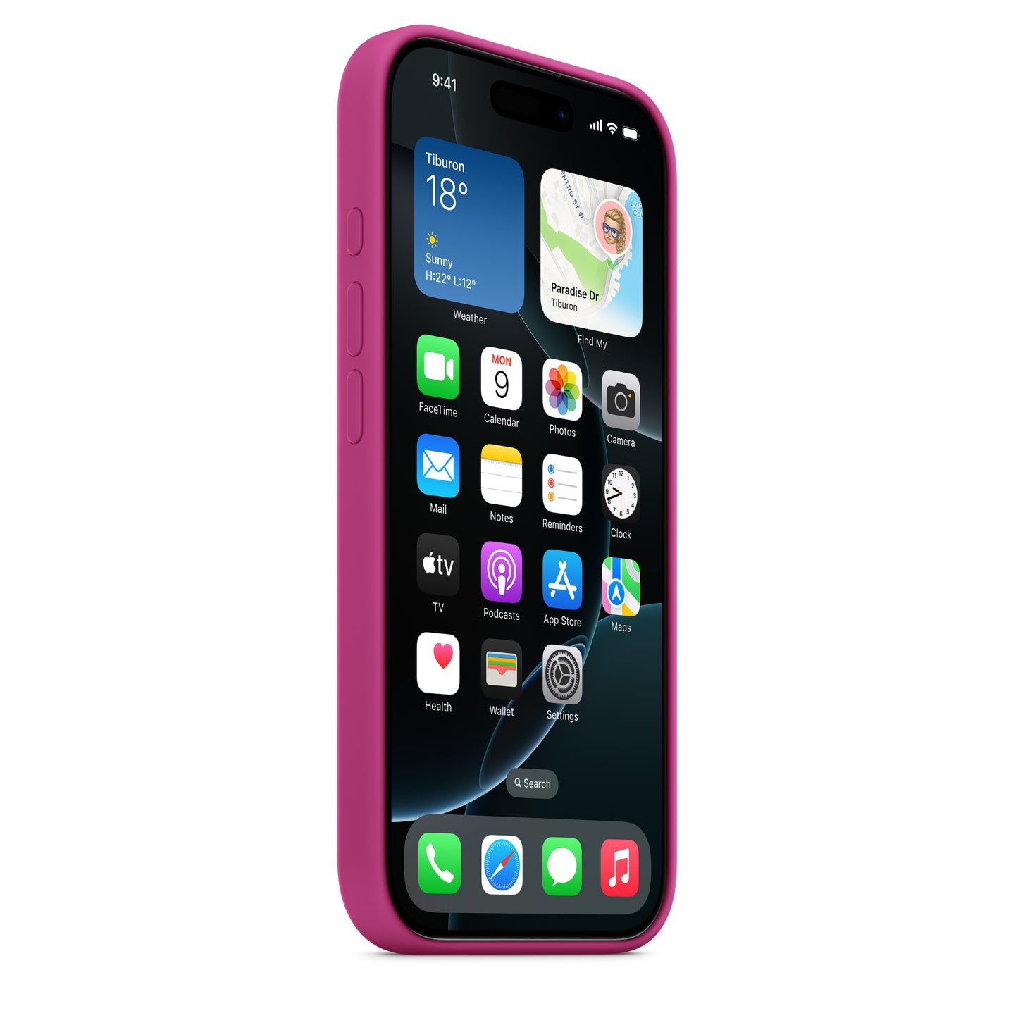 iPhone 16 Pro Max Silicon Case with Magsafe - Fuchsia