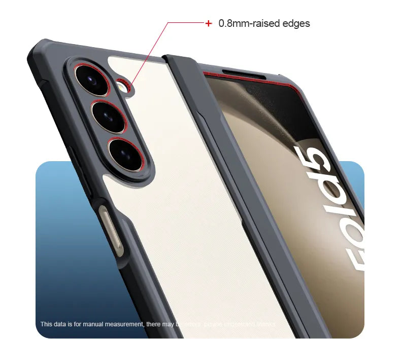 Samsung Galaxy Z Fold 5 Xundd Transparent Clear Cover Case Back Hard Antidrop | Complete Camera Protection | Anti Dust Plugs | 360 Degree Protection.
