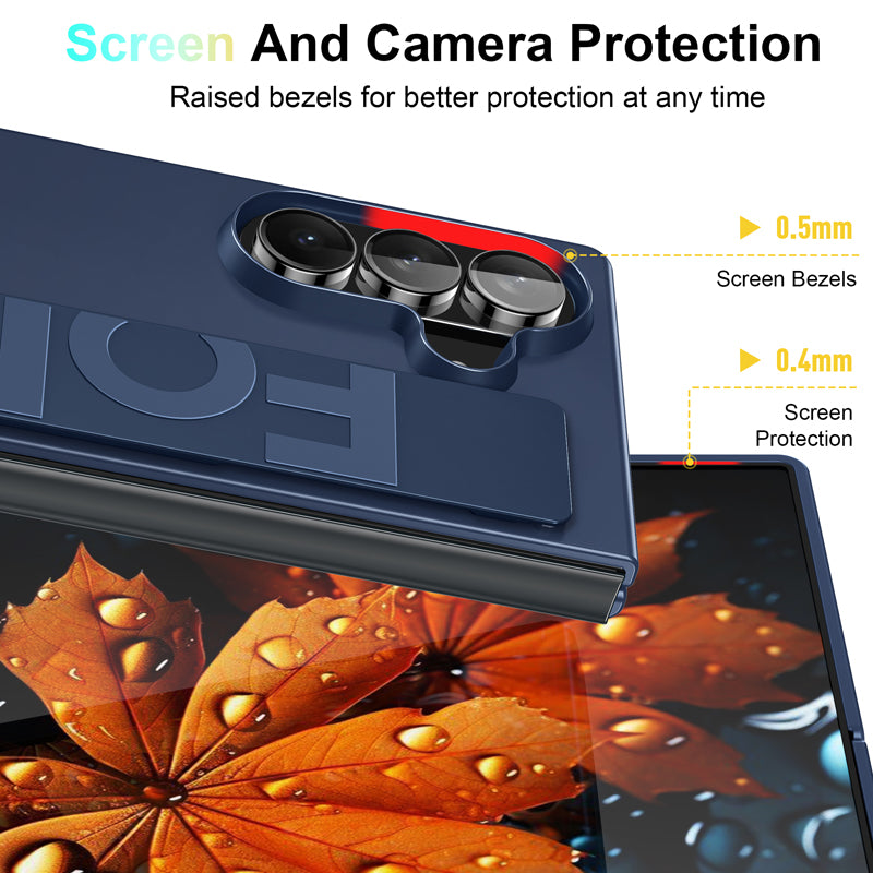 Samsung Galaxy Z Fold7 Matte Hard Case with Silicone Elastic Wrist Strap - Transparent