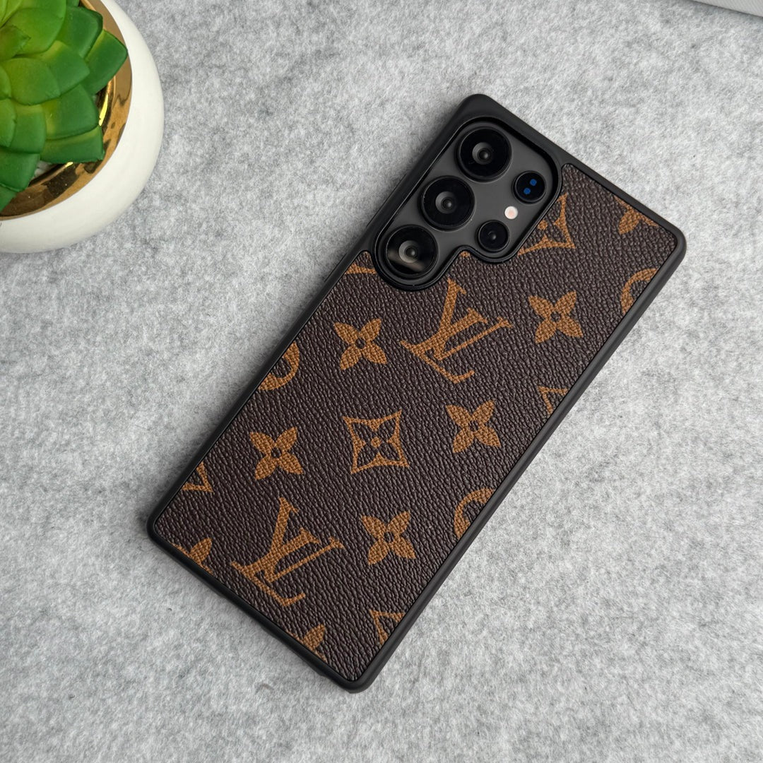 Samsung Galaxy S25 Ultra Luxury Designer Leather Case - Brown