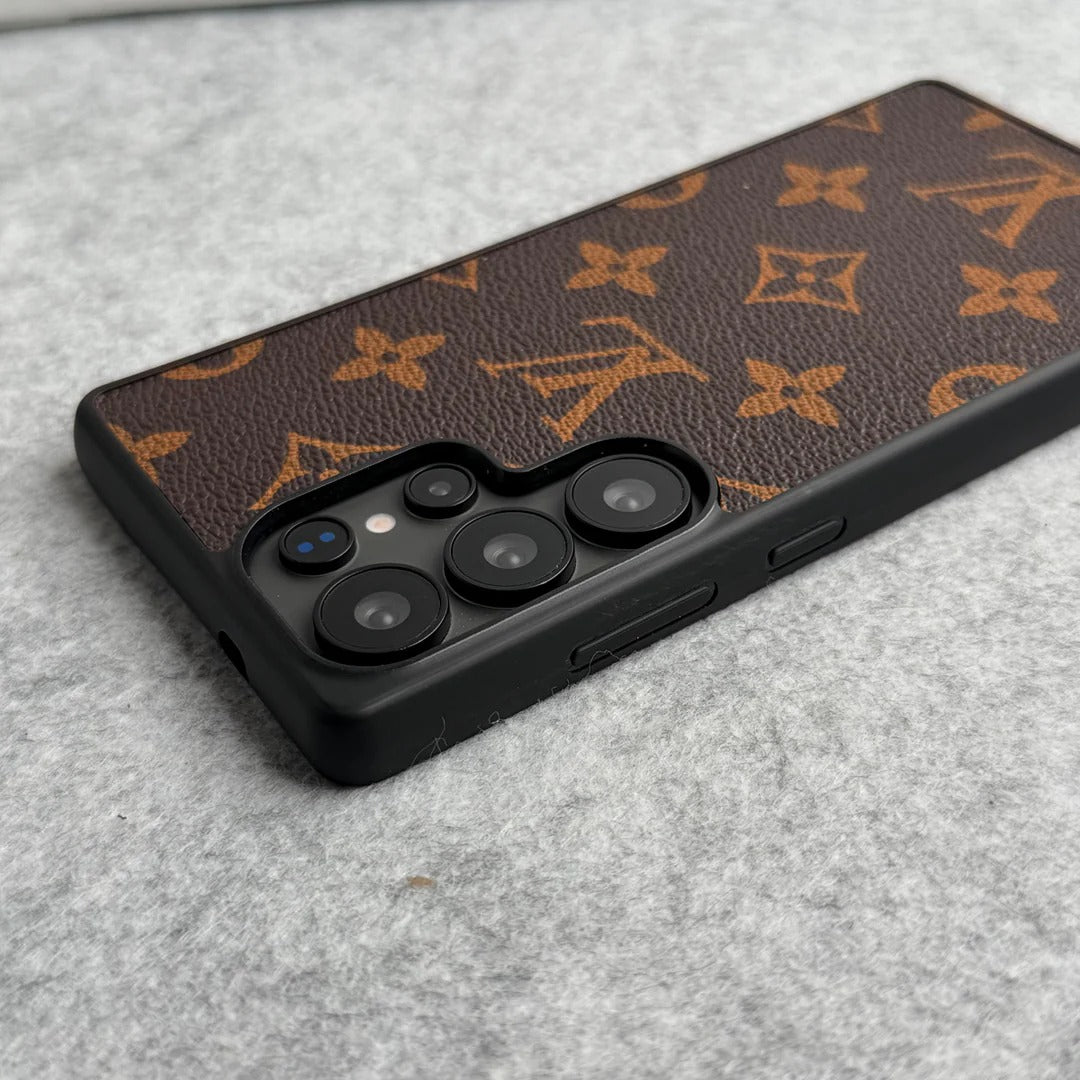 Samsung Galaxy S25 Ultra Luxury Designer Leather Case - Brown