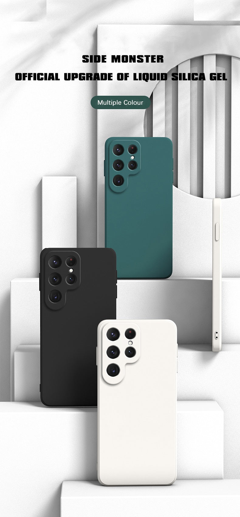 Samsung Galaxy S24 Plus Liquid Silicon Case With Logo- Black