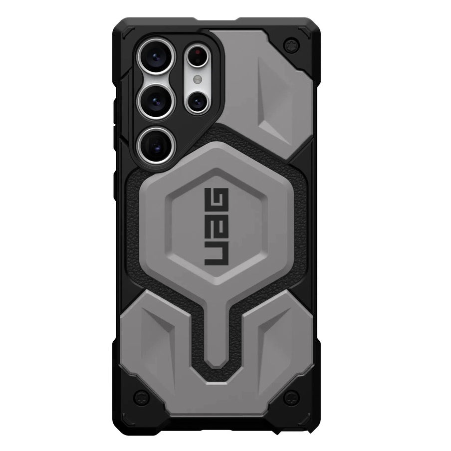 Samsung Galaxy S23 Ultra Monarch Pro Rugged Armor Heavy Duty MagSafe Case - Silver