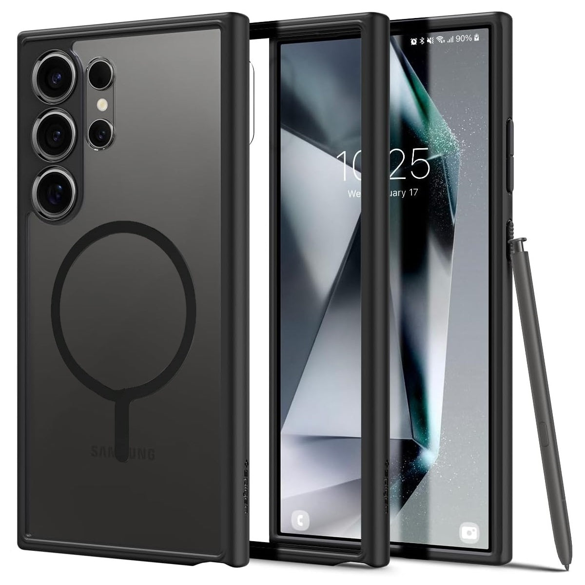 Samsung Galaxy S25 Ultra Hybrid Black Boarder Shockproof Case - Magsafe