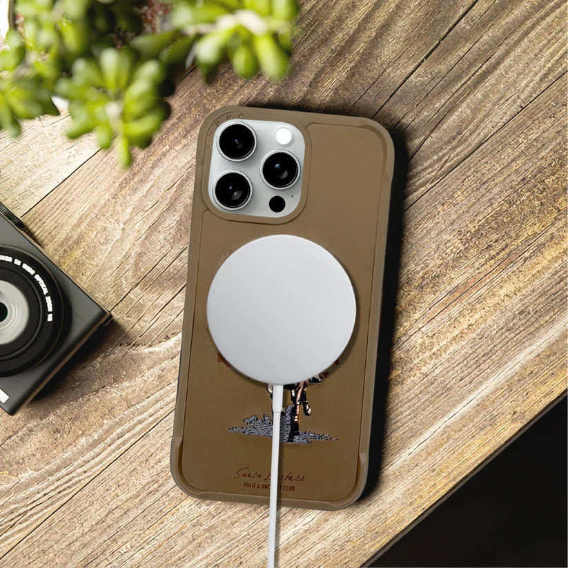 iPhone 16 Pro Santa Barbara Aubrey Series Polo Original Leather Case - Champaign