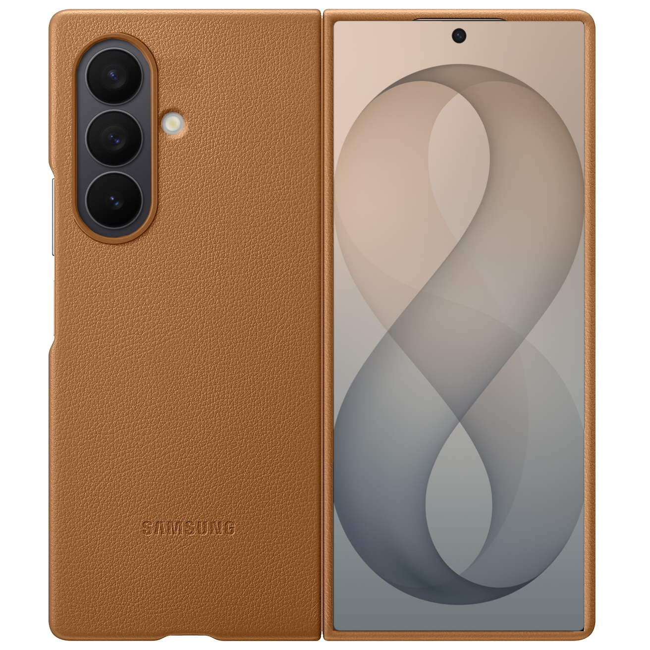 Samsung Galaxy Z Fold8 Ultra Leather Case – Kindsuit Slim Leather Back Cover - Brown