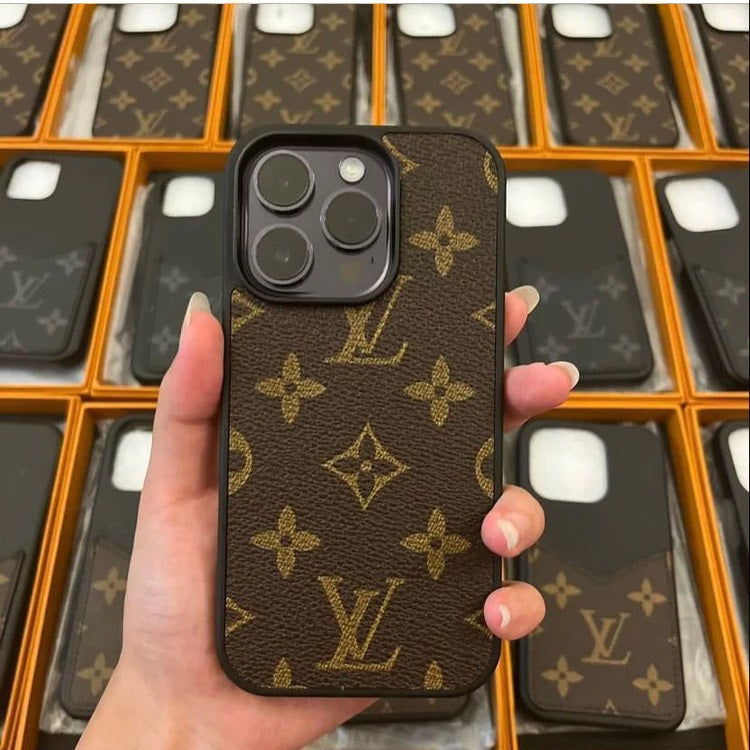 iPhone 14 Pro Louis Vuitton LV Leather Case iPhone 14 Pro Louis Vuitton LV Leather Case