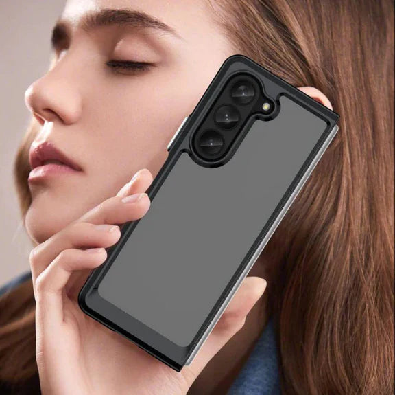 Samsung Galaxy Z Fold 5 Shockproof Case with Folding Protection - Smoke