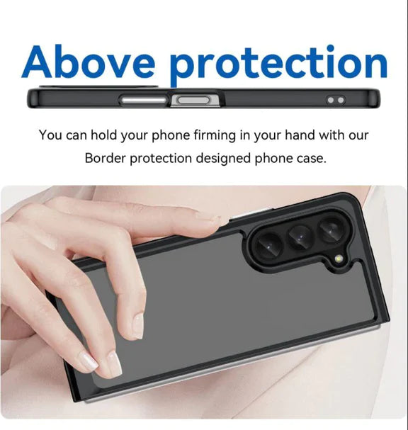 Samsung Galaxy Z Fold 5 Shockproof Case with Folding Protection - Smoke
