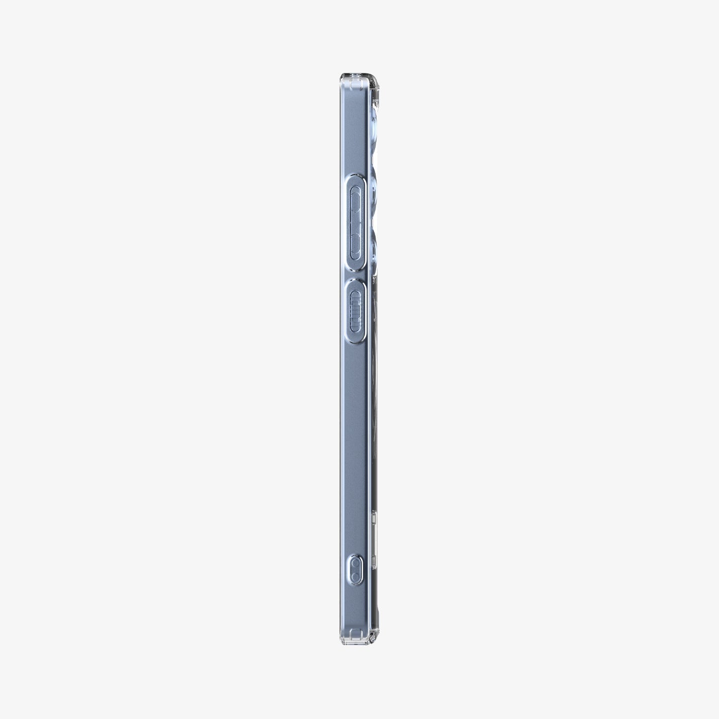 Samsung Galaxy S25 Ultra Shockproof Transparent Case with Metal Kickstand Holder - Clear
