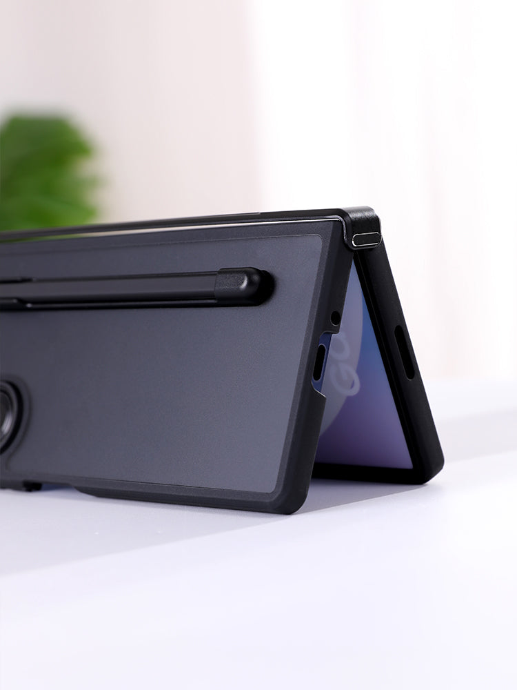 Samsung Galaxy Z Fold6 Shockproof Case with Hinge Protection & Stylus - Smoke
