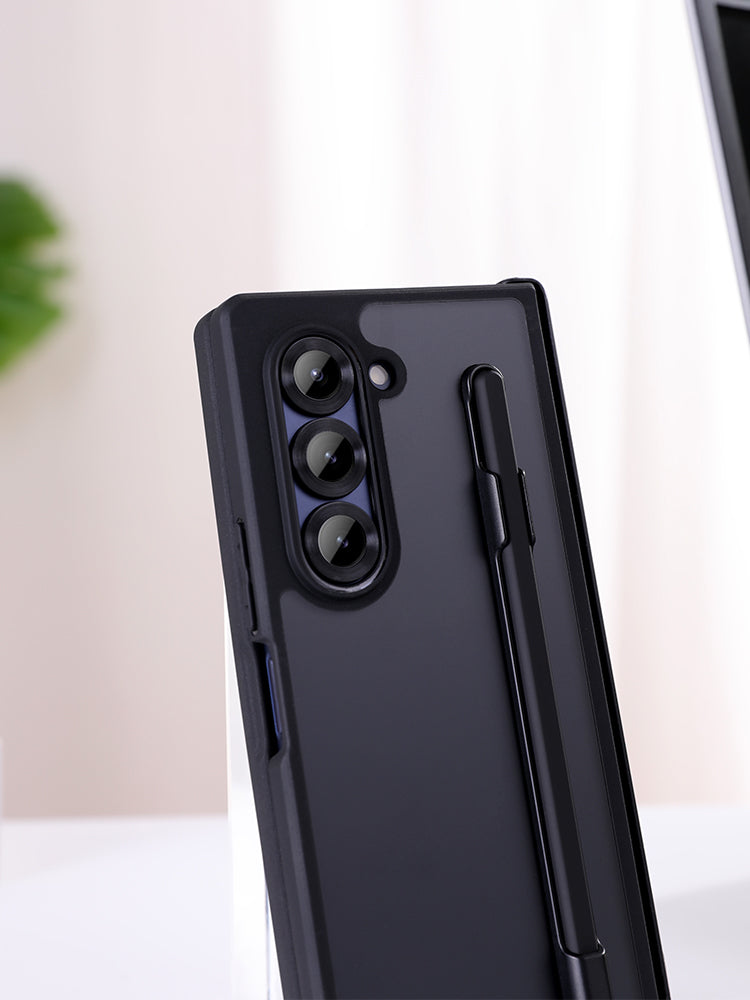 Samsung Galaxy Z Fold6 Shockproof Case with Hinge Protection & Stylus - Smoke