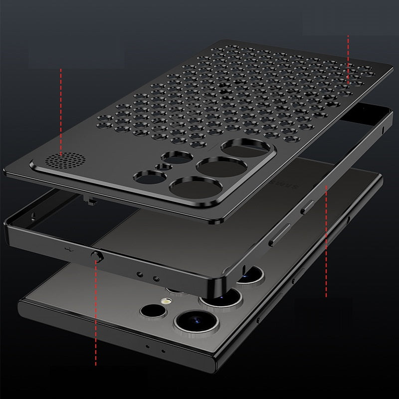 Samsung Galaxy S25 Ultra Full Metal Heat Dissipation Aluminum Cooling Case with Fragrance Aroma - Desert
