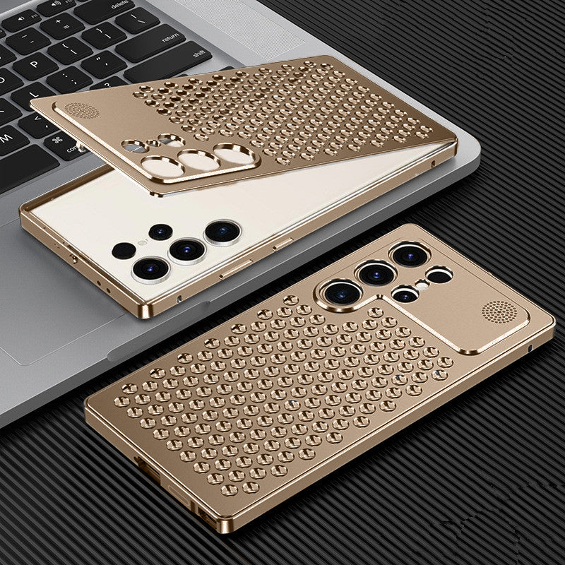 Samsung Galaxy S25 Ultra Full Metal Heat Dissipation Aluminum Cooling Case with Fragrance Aroma - Desert
