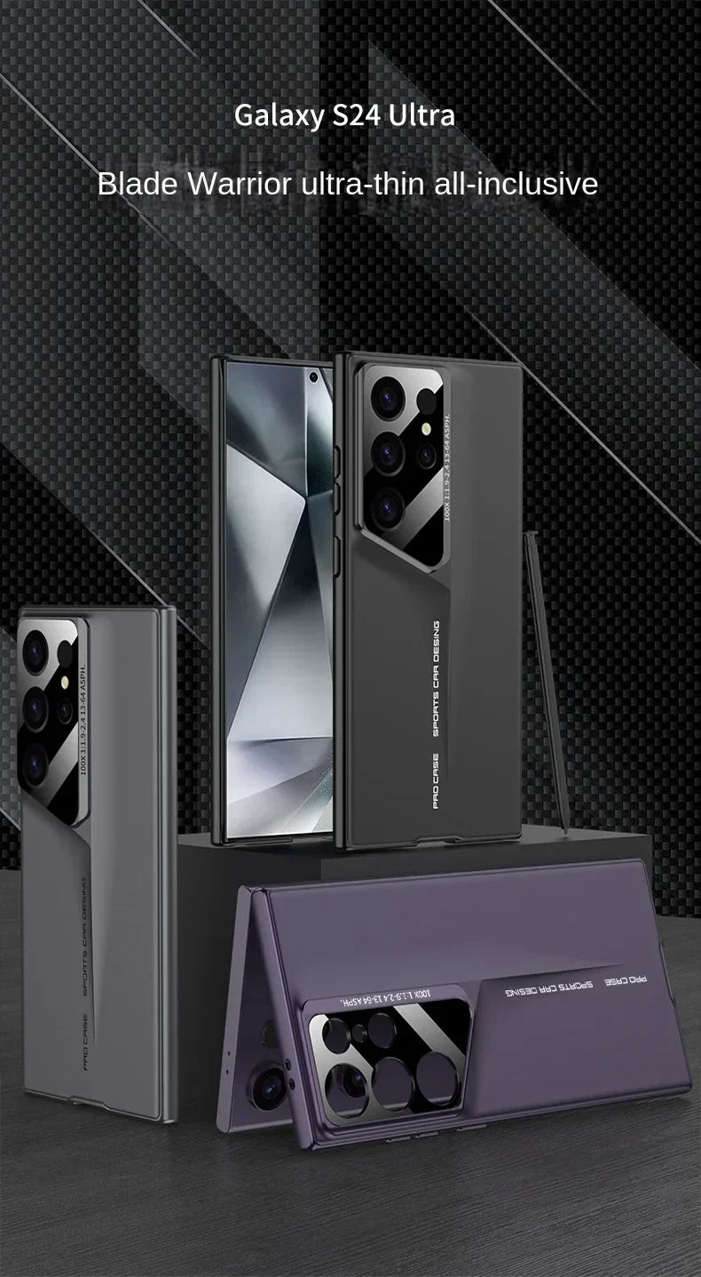 Samsung Galaxy S24 Ultra Luxury Blade Design PC Shockproof Case - Purple