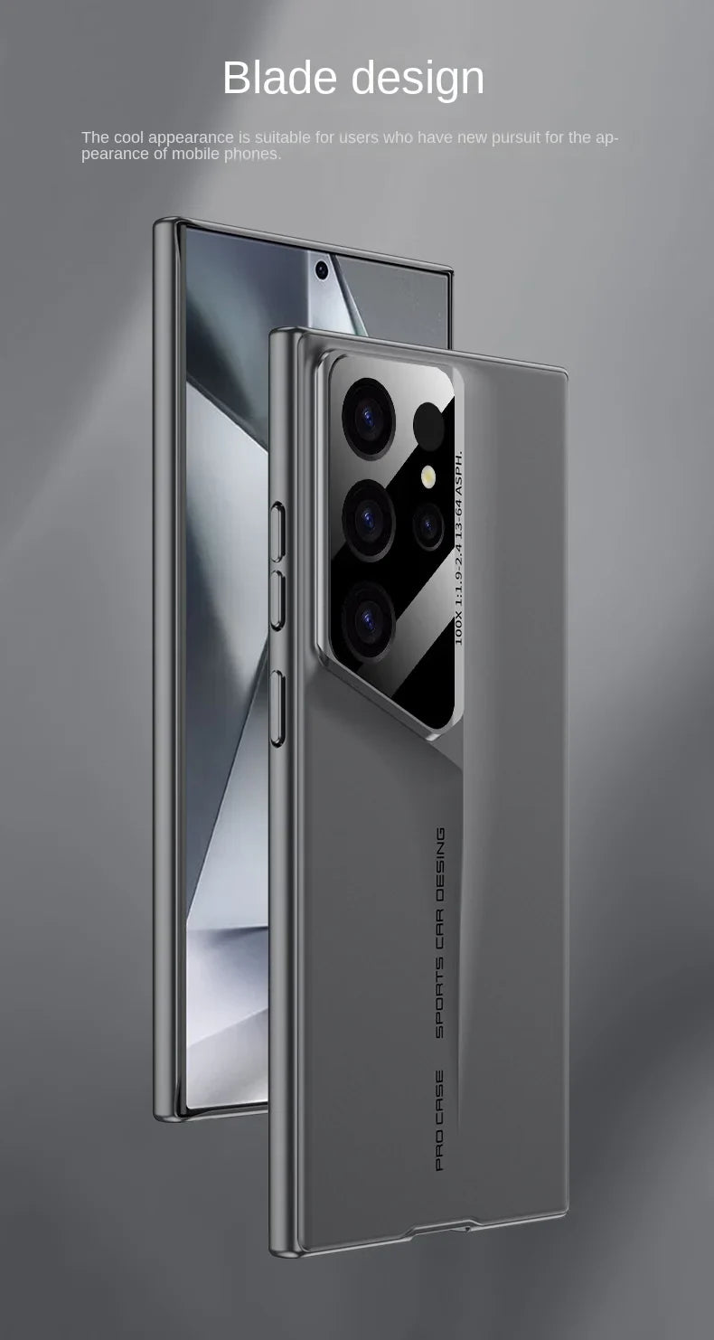 Samsung Galaxy S24 Ultra Luxury Blade Design PC Shockproof Case - Gray