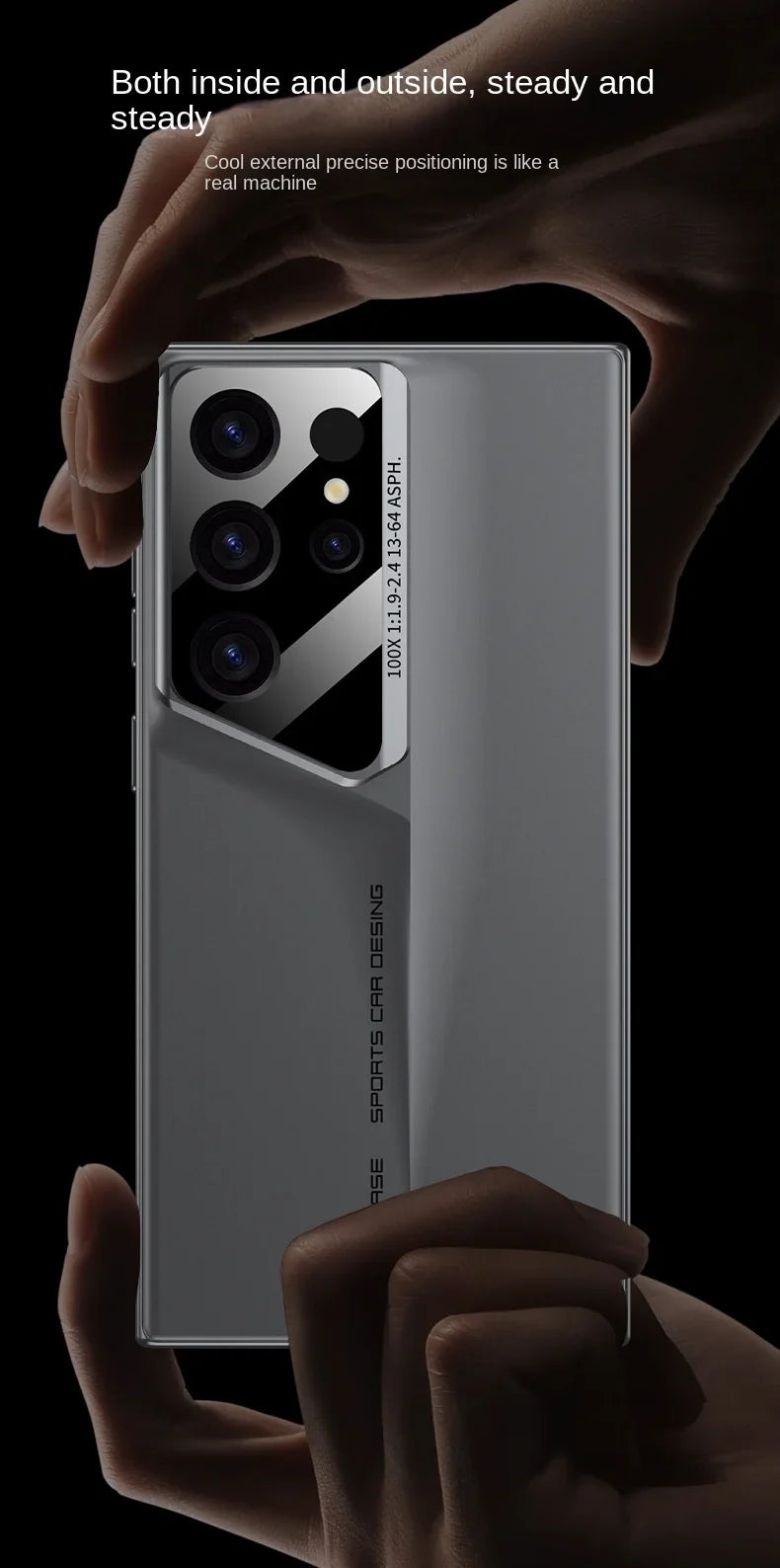 Samsung Galaxy S24 Ultra Luxury Blade Design PC Shockproof Case - Gray