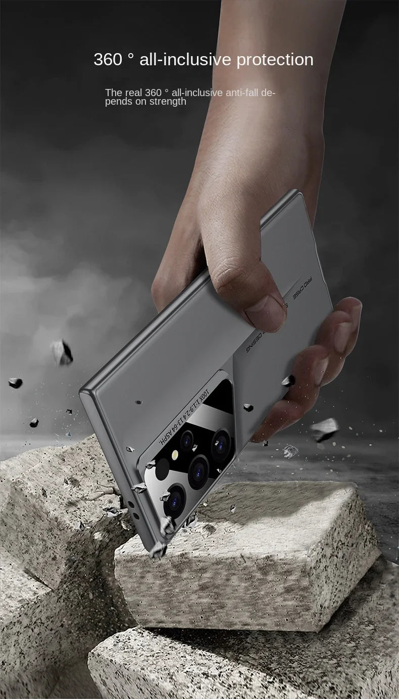 Samsung Galaxy S24 Ultra Luxury Blade Design PC Shockproof Case - Gray