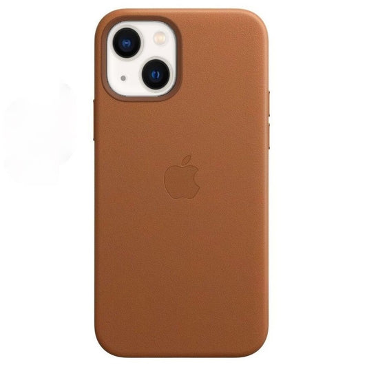 iPhone 13 Leather Back Cover Case with MagSafe - Saddle