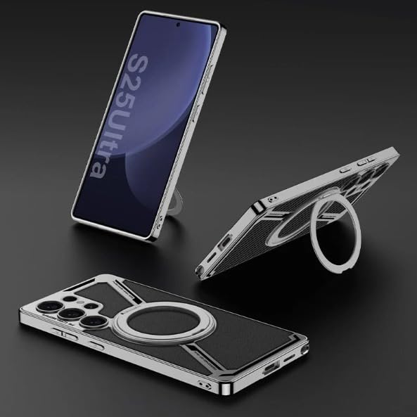 Samsung Galaxy S25 Ultra Luxe Armor Case with Magnetic 360° Ring & Magsafe