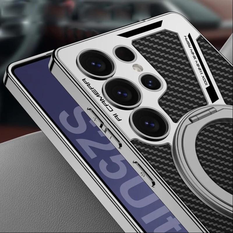 Samsung Galaxy S25 Ultra Luxe Armor Case with Magnetic 360° Ring & Magsafe