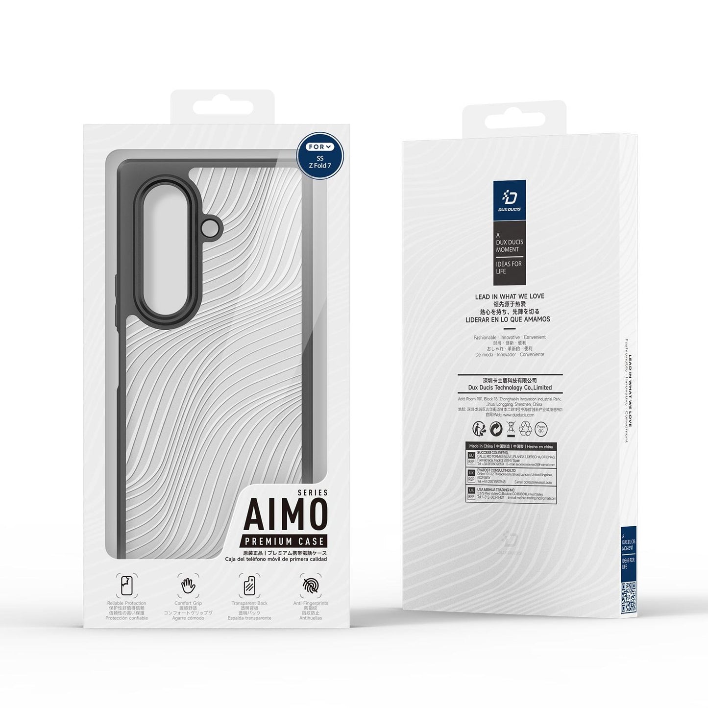 Samsung Galaxy Z Fold7 5G DUX DUCIS AIMO Series Matte Frosted Feel Case - Black