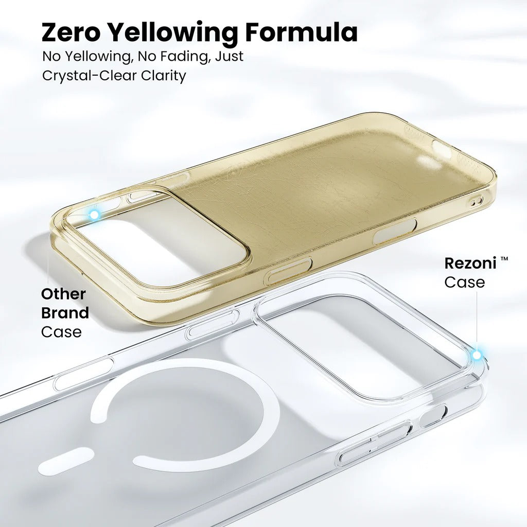 iPhone 17 Pro Max Cristal Clear Magsafe Case with IC Animation - Transparent