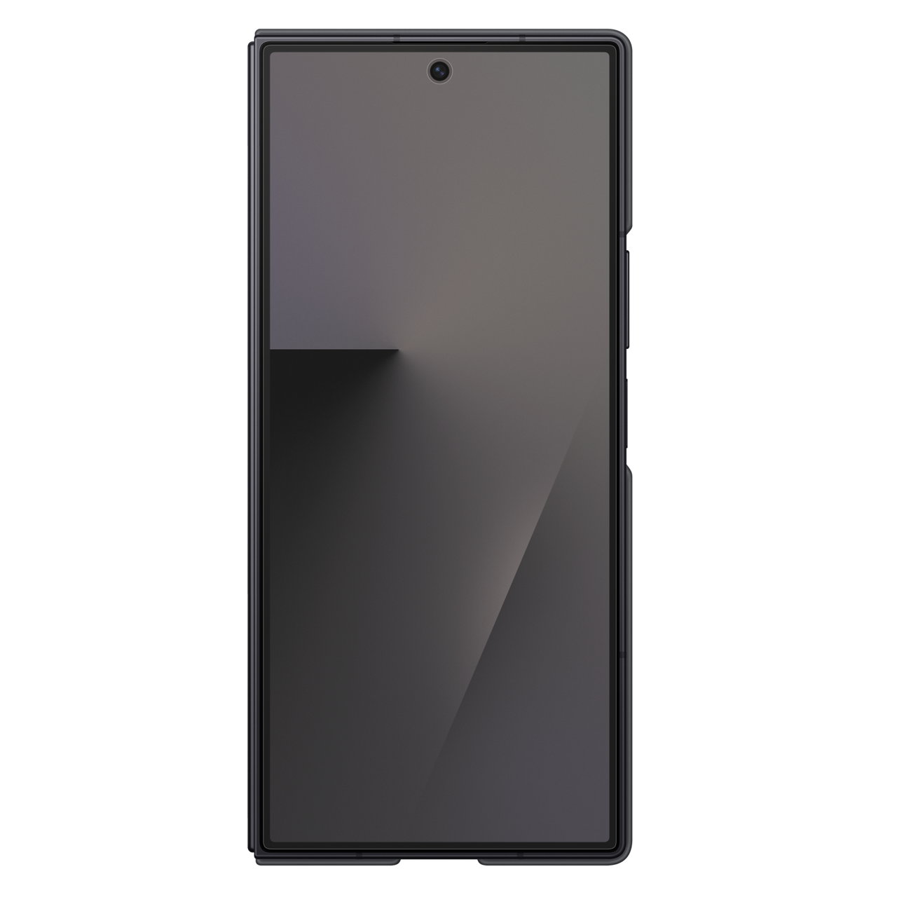 Samsung Galaxy Z Fold 7 Matte Skin Feel PC Hard Case with Kickstand - Black