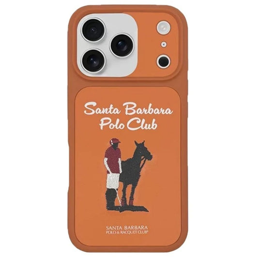 iPhone 17 Pro Leather Case, Original Santa Barbara Questa Series Leather Back Cover - Orange