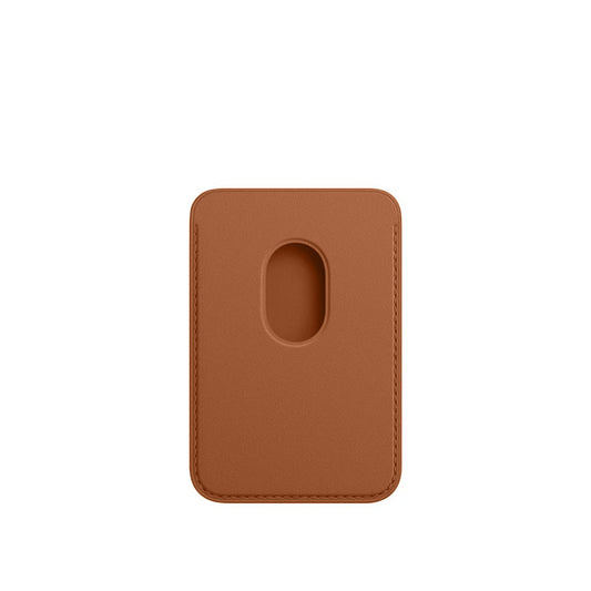 Leather MagSafe Wallet – Slim Magnetic Card Holder for iPhone - Saddle